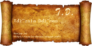 Tézsla Dénes névjegykártya